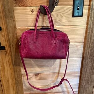Elegant Pink Leather Handbag